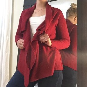 Red Wrap Sweater